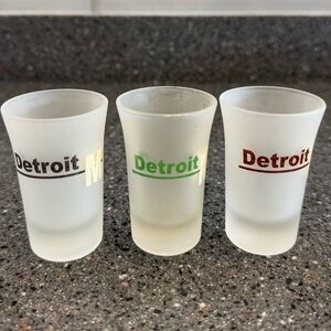 Detroit Frosted Shot Glass Set